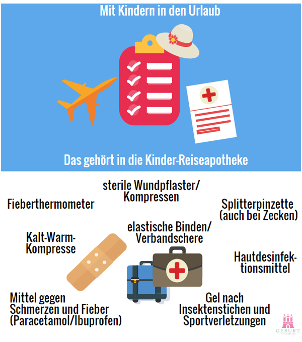 Urlaub mit Kindern - was gehört in die Reiseapotheke?